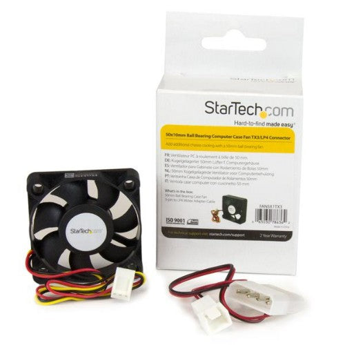 StarTech.com FAN5X1TX3 computer cooling system Computer case Fan 1.97" (5 cm) Black