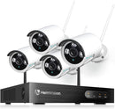 Heimvision HM241 1080P Wireless Security Camera System, 8CH NVR 4Pcs Outdoor WiFi Surveillance Camera with Night Vision, Waterproof, Motion Alert, Remote Access, No Hard Disk