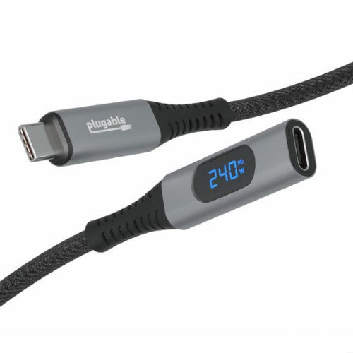 Plugable Technologies USBC-METER3-1MF USB cable USB 3.2 Gen 2 (3.1 Gen 2) 39.4" (1 m) Black