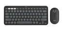 Logitech Pebble 2 Combo keyboard Mouse included Universal RF Wireless + Bluetooth QWERTY English Graphite