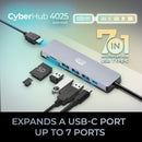 Adesso AUH-4025 laptop dock/port replicator Wired USB 3.2 Gen 2 (3.1 Gen 2) Type-C Aluminum