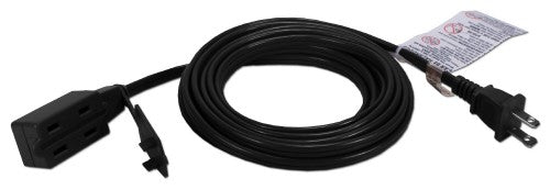 QVS 3-Outlet 2-Prong 15ft Black 179.9" (4.57 m)