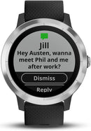 GARMIN Smartwatch Vivoactive 3 1,2" GPS Waterproof 5 ATM Glonass Black Stainless Steel 010-01769-00