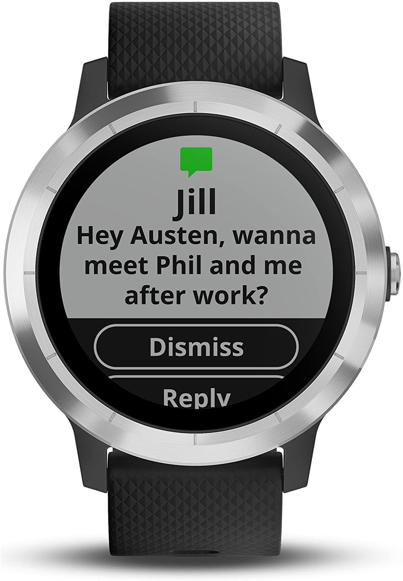 GARMIN Smartwatch Vivoactive 3 1,2" GPS Waterproof 5 ATM Glonass Black Stainless Steel 010-01769-00