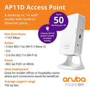 Aruba Instant On AP11D Access Point w uplink and 3 Local Ports | Power Source not Included (R2X15A)