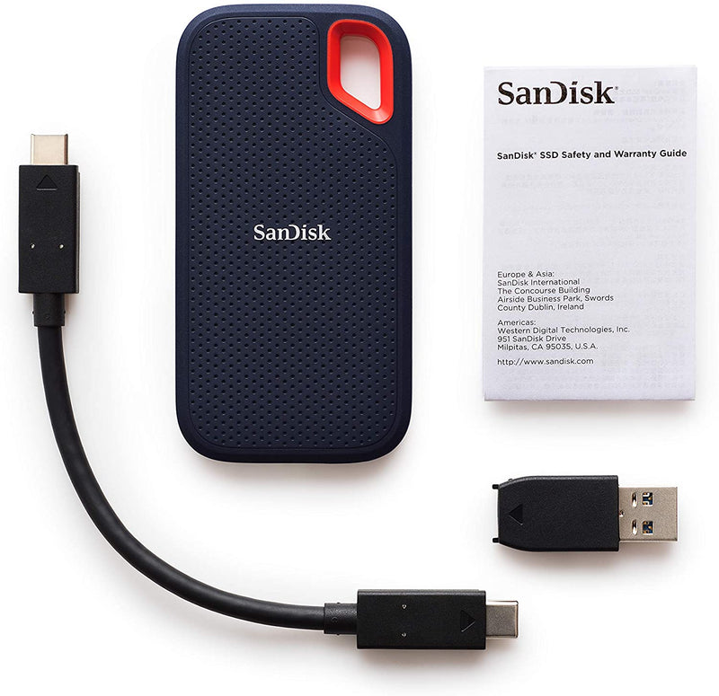 SanDisk 2TB Extreme Portable External SSD - Up to 550MB/s - USB-C, USB 3.1 - SDSSDE60-2T00-G25