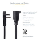 StarTech.com RTPAC1016 power cable Black 70.9" (1.8 m) NEMA 5-15P NEMA 5-15R