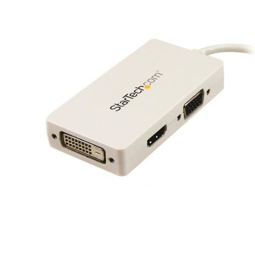 StarTech.com MDP2VGDVHDW video cable adapter 5.91" (0.15 m) Mini DisplayPort DVI-D + VGA (D-Sub) + HDMI White