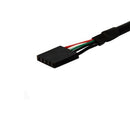 StarTech.com 30 cm Inbouwpaneel USB Kabel - USB A naar Moederbord Aansluitkabel F/F USB cable 11.8" (0.3 m) Black