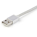 StarTech.com LTCUB1MGR USB cable USB 2.0 39.4" (1 m) USB A Micro-USB B Silver