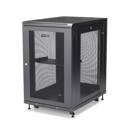 StarTech.com RK1833BKM rack cabinet 18U Freestanding rack Black
