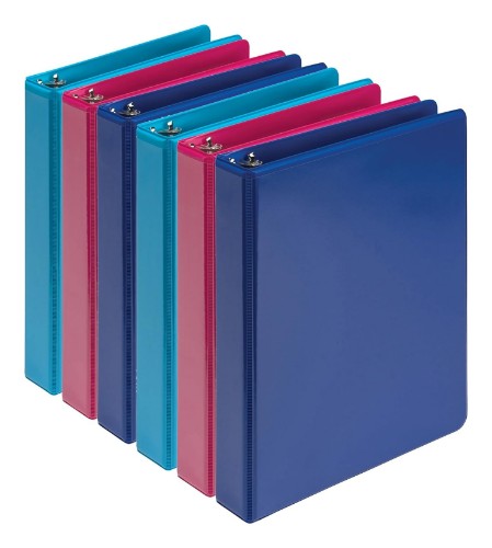 Samsill Economy ring binder Letter Blue, Dark Blue, Pink