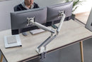 Amer Mounts HYDRA2A monitor mount / stand 32" Gray, White Desk