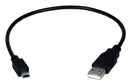 QVS 0.3m USB 2.0 USB cable 11.8" (0.3 m) USB A Mini-USB B Black
