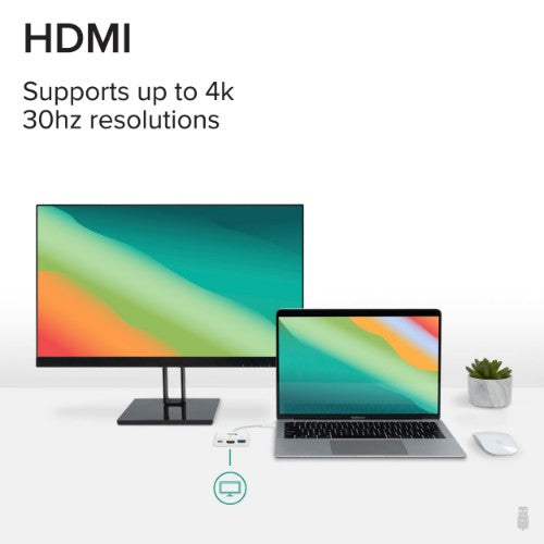 Plugable Technologies USBC-MD103 laptop dock/port replicator Wired USB Type-C White