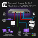 EnGenius EWS2910P-FIT network switch Managed L2+ Gigabit Ethernet (10/100/1000) Power over Ethernet (PoE) Black