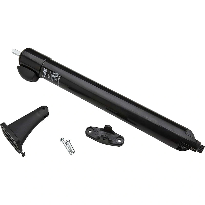 Miko Hold Open - Smooth Door Closer - Heavy Duty Pneumatic Storm and Screen Door Closer - Quiet and Soft Operation, Adjustable Closing Speed, Secure Latch Mechanism, Corrosion-Resistant