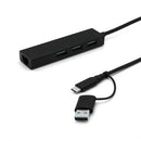 4XEM 4XUSBCAHUB3ATAA interface hub USB 3.2 Gen 1 (3.1 Gen 1) Type-A + Type-C 5000 Mbit/s Black