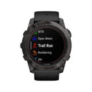 Garmin fēnix 7X Pro Sapphire Solar, Multisport GPS Smartwatch, Built-in Flashlight, Solar Charging Capability, 010-02778-10, Black