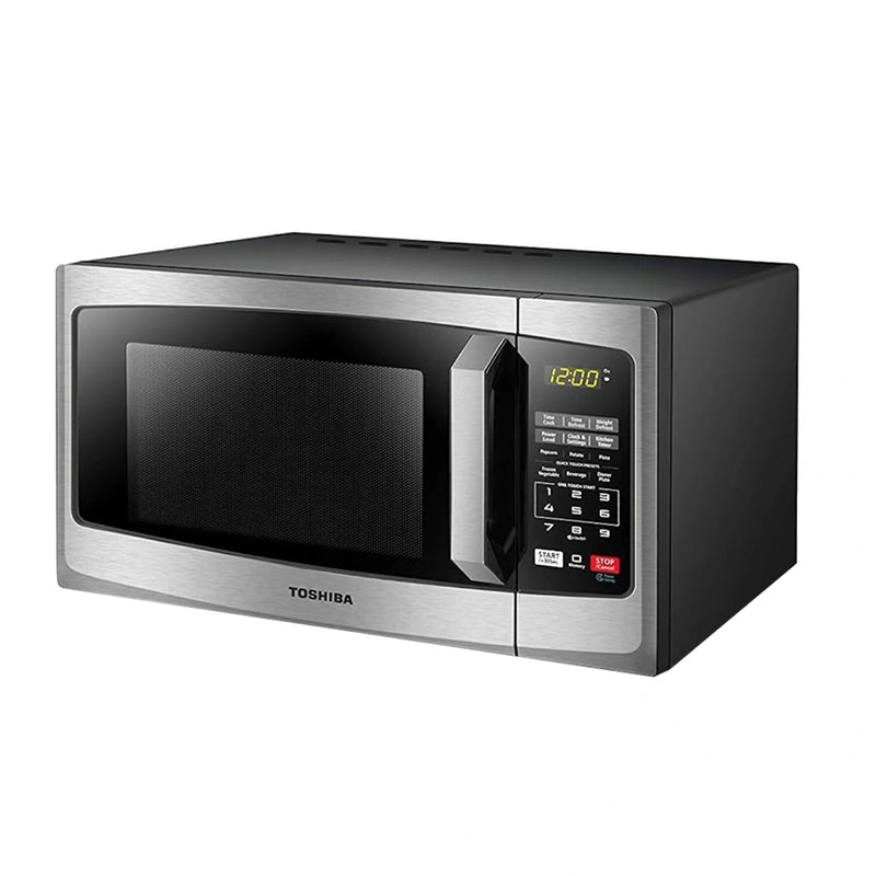 Toshiba EM131A5C-BS 1.2 Cu Ft Countertop Microwave, 1100W, Smart Sensor, Easy Clean, Black