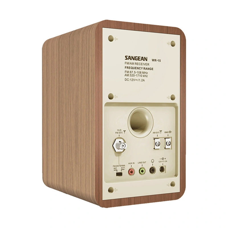 Sangean WR-15WL AM/FM Table Top Wooden Radio, Walnut