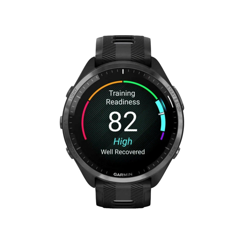 Garmin Forerunner® 965 Running Smartwatch, Colorful AMOLED Display, Training Metrics and Recovery Insights, Black and Powder Gray, 010-02809-00