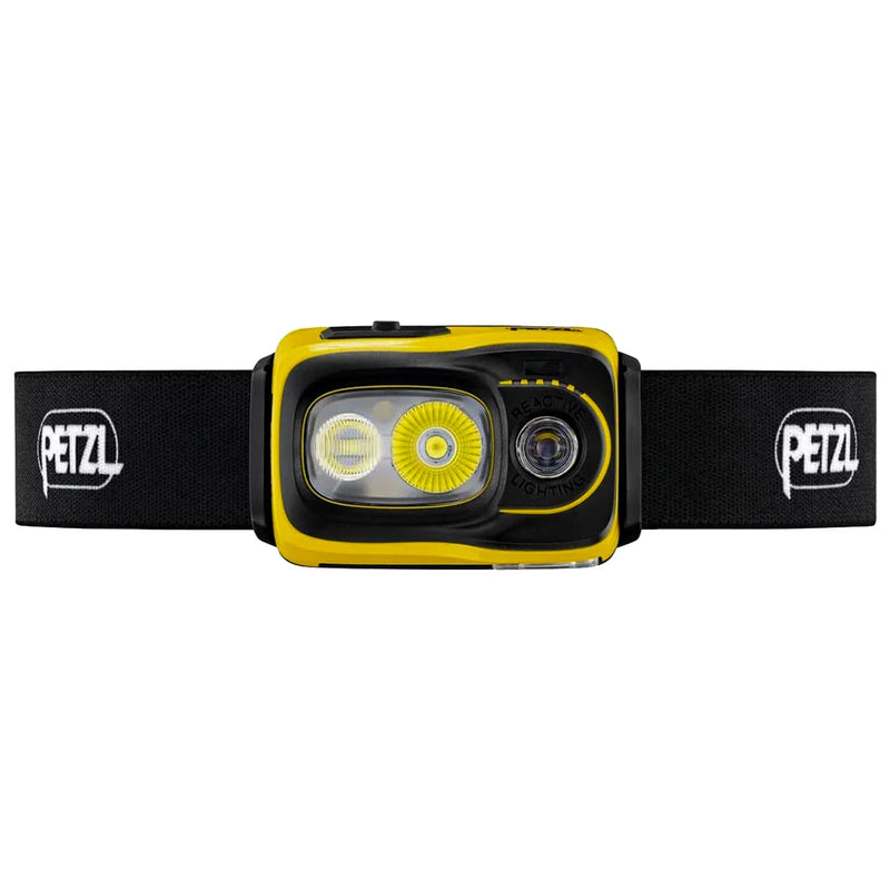 Petzl Swift RL - Head Flashlight, 1100 LUMENS, Recharge, Black and Yellow