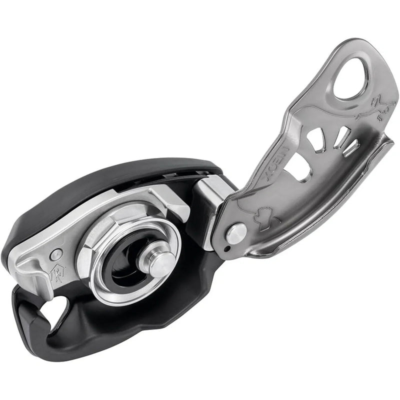 Petzl NEOX Belay Device Optimized for Lead Climbing Light Gray