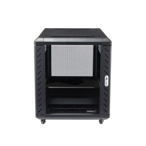 StarTech.com RK1236BKF rack cabinet 12U Freestanding rack Black