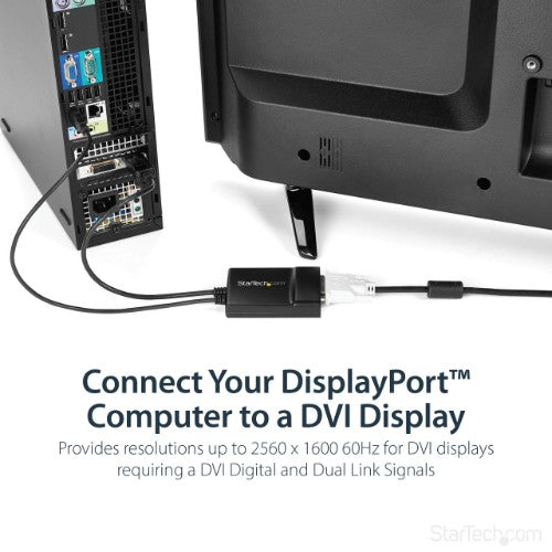StarTech.com DP2DVID2 video cable adapter 14.6" (0.37 m) DisplayPort DVI-D Black