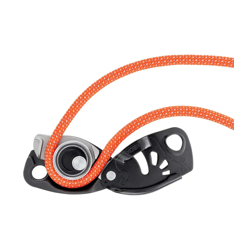 Petzl NEOX Belay Device Black with Cam Assisted Blocking