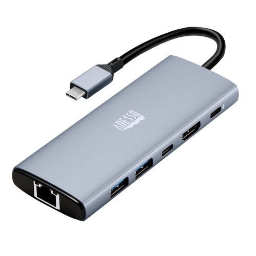 Adesso AUH-4035 laptop dock/port replicator Wired USB 3.2 Gen 2 (3.1 Gen 2) Type-C Aluminum