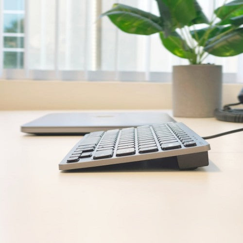 Macally UCSLIMKEYCSG keyboard Universal USB QWERTY English Gray