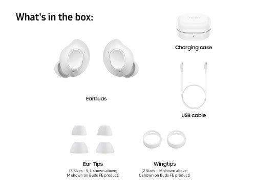 Samsung Galaxy Buds FE Headphones Wireless In-ear Calls/Music/Sport/Everyday Bluetooth White