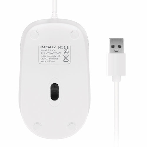 Macally TURBO mouse Ambidextrous USB Type-A Optical 1000 DPI