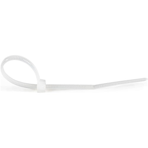 StarTech.com CBMZT4N cable tie Releasable cable tie Nylon, Plastic White 100 pc(s)