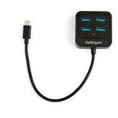 StarTech.com HB31C4AB interface hub USB 3.2 Gen 2 (3.1 Gen 2) Type-C 10000 Mbit/s Black