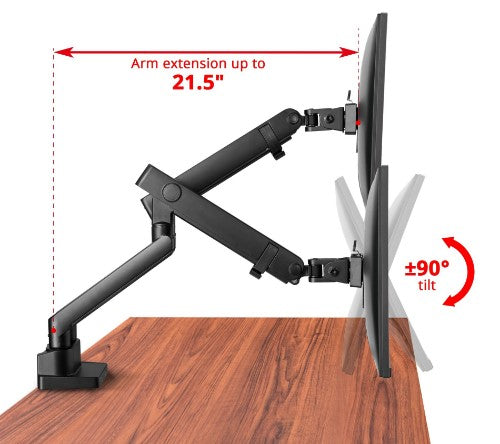 Siig CE-MT2U12-S1 monitor mount / stand 32" Black Desk