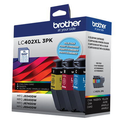 Brother LC402XL3PKS ink cartridge 1 pc(s) Original High (XL) Yield Cyan, Magenta, Yellow