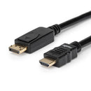 Rocstor Y10C261-B1 video cable adapter 118.1" (3 m) DisplayPort HDMI Black