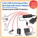 Tripp Lite U222-004-R interface hub 480 Mbit/s Black