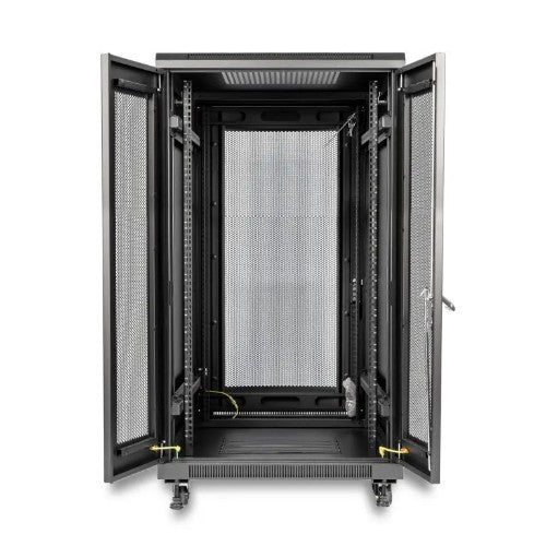 Rocstor Y10E040-B1 rack cabinet 22U Freestanding rack Black