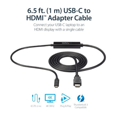 StarTech.com CDP2HDMM1MB video cable adapter 39.4" (1 m) USB Type-C HDMI Black