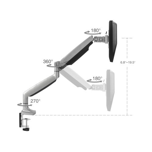 Siig CE-MT2D12-S1 monitor mount / stand 32" Silver Desk