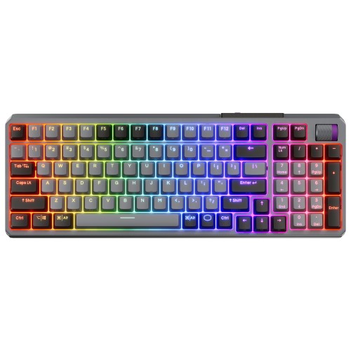 Cooler Master MK770 keyboard USB + RF Wireless + Bluetooth QWERTY US English Gray, Black