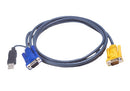 ATEN 2L-5202UP KVM cable Black 70.9" (1.8 m)