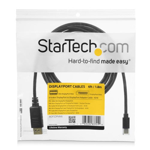 StarTech.com MDP2DPMM10 DisplayPort cable 118.1" (3 m) mini DisplayPort Black