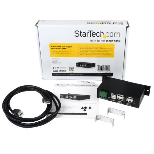 StarTech.com ST4200USBM interface hub USB 2.0 Type-B 480 Mbit/s Black