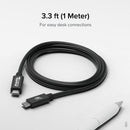 Plugable Technologies USB4-240W-1M USB cable USB4 Gen 3x2 39.4" (1 m) USB B USB C Black