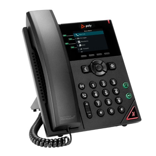 Poly VVX 250 4-Line IP Phone and PoE-enabled